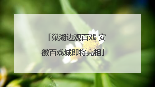 巢湖边观百戏 安徽百戏城即将亮相