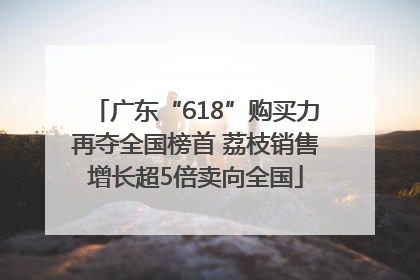 广东“618”购买力再夺全国榜首 荔枝销售增长超5倍卖向全国