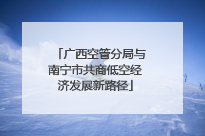 广西空管分局与南宁市共商低空经济发展新路径