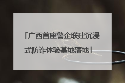 广西首座警企联建沉浸式防诈体验基地落地