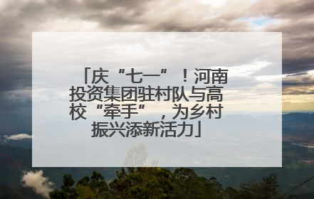 庆“七一”！河南投资集团驻村队与高校“牵手”，为乡村振兴添新活力