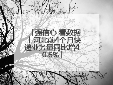 强信心 看数据丨河北前4个月快递业务量同比增40.6%
