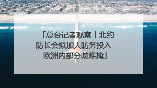 总台记者观察丨北约防长会拟加大防务投入 欧洲内部分歧难掩