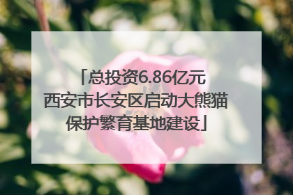 总投资6.86亿元 西安市长安区启动大熊猫保护繁育基地建设