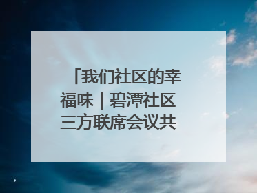 我们社区的幸福味｜碧潭社区三方联席会议共建紫岫幸福家