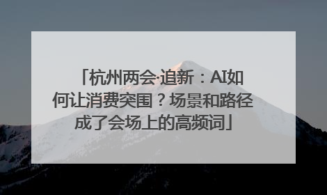 杭州两会·追新：AI如何让消费突围？场景和路径成了会场上的高频词