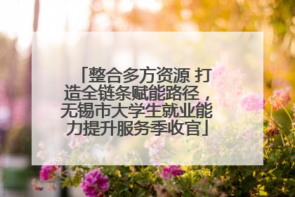 整合多方资源 打造全链条赋能路径，无锡市大学生就业能力提升服务季收官