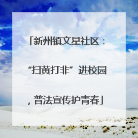 新州镇文星社区：“扫黄打非”进校园，普法宣传护青春