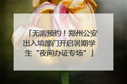无需预约！郑州公安出入境部门开启暑期学生“夜间办证专场”