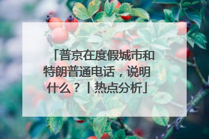 普京在度假城市和特朗普通电话，说明什么？丨热点分析