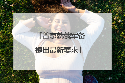 普京就俄军备提出最新要求