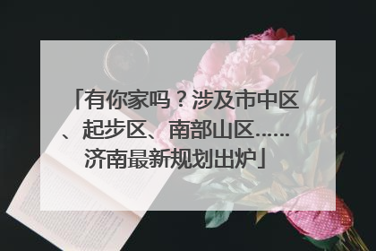 有你家吗？涉及市中区、起步区、南部山区……济南最新规划出炉