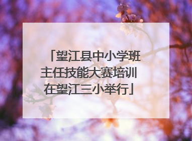 望江县中小学班主任技能大赛培训在望江三小举行