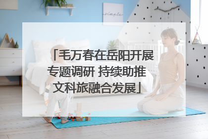 毛万春在岳阳开展专题调研 持续助推文科旅融合发展