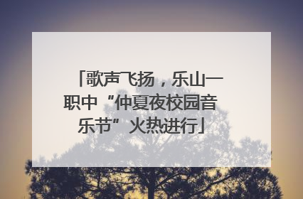 歌声飞扬，乐山一职中“仲夏夜校园音乐节”火热进行