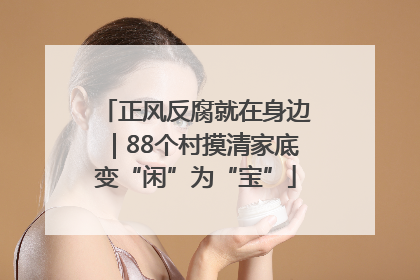 正风反腐就在身边｜88个村摸清家底变“闲”为“宝”
