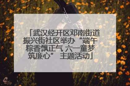 武汉经开区邓南街道振兴街社区举办“端午粽香飘正气 六一童梦筑廉心” 主题活动