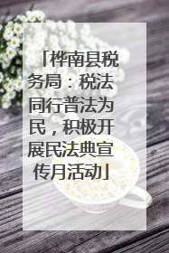 桦南县税务局：税法同行普法为民，积极开展民法典宣传月活动