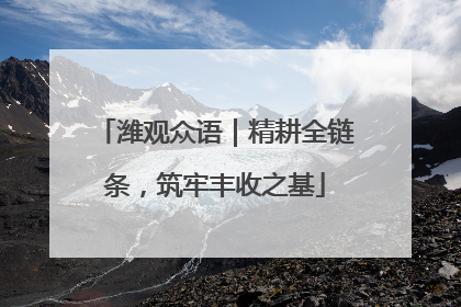 潍观众语｜精耕全链条，筑牢丰收之基