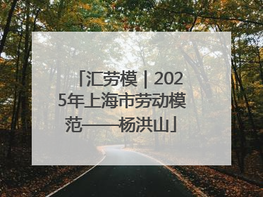 汇劳模｜2025年上海市劳动模范——杨洪山