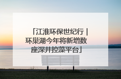 江淮环保世纪行｜环巢湖今年将新增数座深井控藻平台