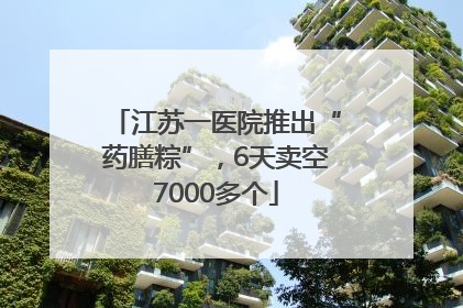 江苏一医院推出“药膳粽”，6天卖空7000多个