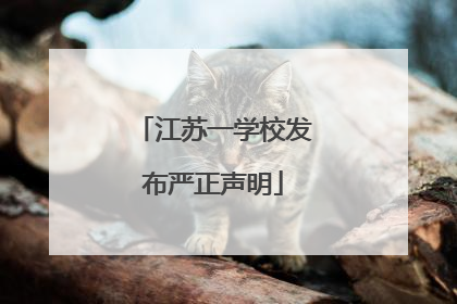 江苏一学校发布严正声明