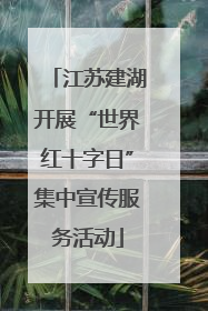 江苏建湖开展“世界红十字日”集中宣传服务活动