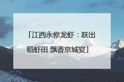 江西永修龙虾：跃出稻虾田 飘香京城宴
