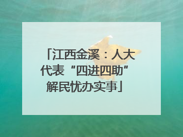 江西金溪：人大代表“四进四助”解民忧办实事