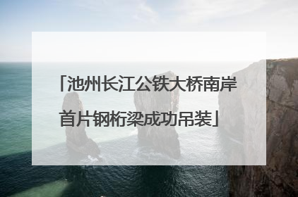 池州长江公铁大桥南岸首片钢桁梁成功吊装