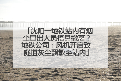 沈阳一地铁站内有烟尘冒出人员捂鼻撤离？地铁公司：风机开启致隧道灰尘飘散至站内