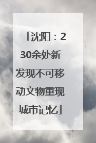 沈阳：230余处新发现不可移动文物重现城市记忆