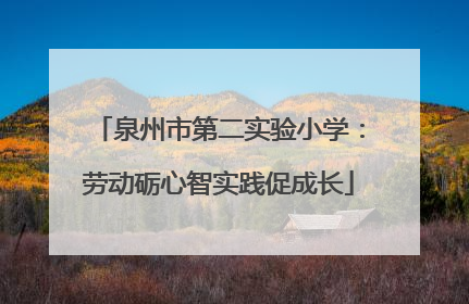 泉州市第二实验小学：劳动砺心智实践促成长
