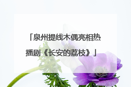 泉州提线木偶亮相热播剧《长安的荔枝》