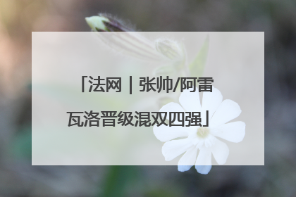 法网｜张帅/阿雷瓦洛晋级混双四强
