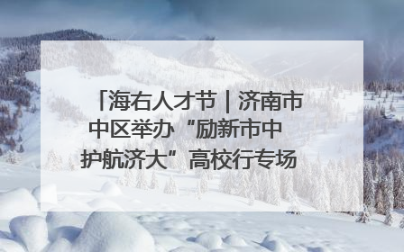 海右人才节｜济南市中区举办“励新市中 护航济大”高校行专场活动暨“青年人才 乐享市中”品牌推介会