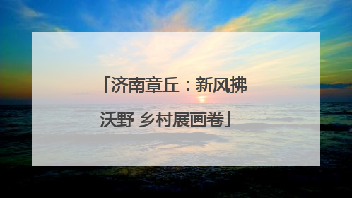 济南章丘：新风拂沃野 乡村展画卷