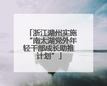 浙江湖州实施“南太湖党外年轻干部成长助推计划”