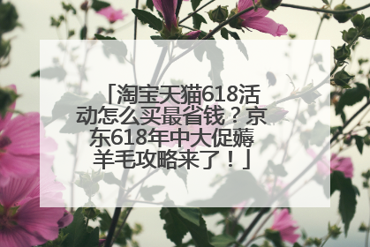 淘宝天猫618活动怎么买最省钱？京东618年中大促薅羊毛攻略来了！