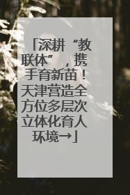 深耕“教联体”，携手育新苗！天津营造全方位多层次立体化育人环境→