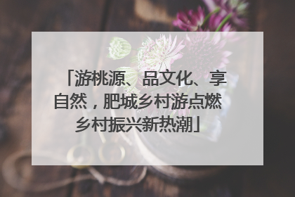 游桃源、品文化、享自然，肥城乡村游点燃乡村振兴新热潮