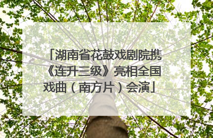 湖南省花鼓戏剧院携《连升三级》亮相全国戏曲（南方片）会演
