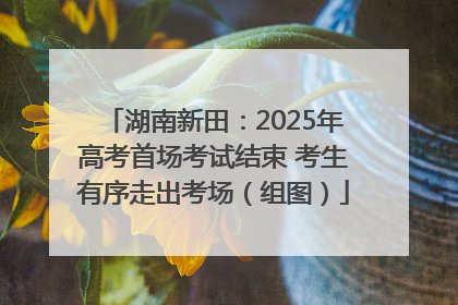 湖南新田：2025年高考首场考试结束 考生有序走出考场（组图）
