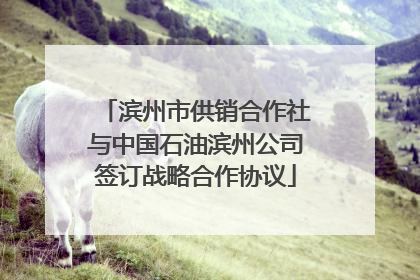 滨州市供销合作社与中国石油滨州公司签订战略合作协议