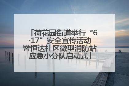 荷花园街道举行“6·17”安全宣传活动暨恒达社区微型消防站应急小分队启动式