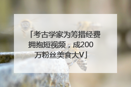 考古学家为筹措经费拥抱短视频，成200万粉丝美食大V