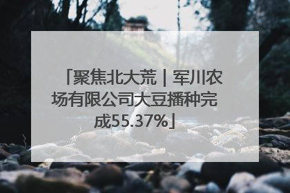 聚焦北大荒｜军川农场有限公司大豆播种完成55.37%