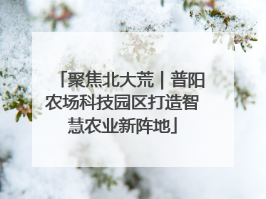 聚焦北大荒｜普阳农场科技园区打造智慧农业新阵地