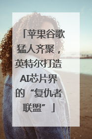 苹果谷歌猛人齐聚，英特尔打造AI芯片界的“复仇者联盟”
